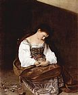 Unknown Artist Penitent Magdalene By Caravaggio painting
